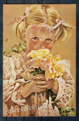 Sevimli Kız Temalı Kartpostal KRT4299 - 1
