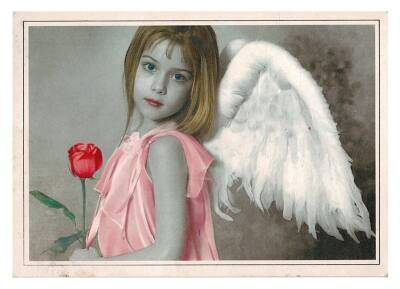 Sevimli Kız Temalı Kartpostal KRT9645 - 1