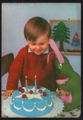Sevimli Küçük Çocuk Kartpostal KRT2361 - 1