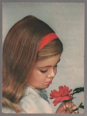 Sevimli Küçük Kız Kartpostal KRT5139 - 1