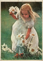 Sevimli Küçük Kız Temalı Kartpostal Büyük Boy KRT5662 - Gökçekoleksiyon