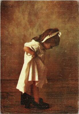 Sevimli Küçük Kız Temalı Kartpostal Büyük Boy KRT5705 - 1