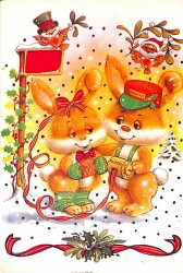 Sevimli Tavşan Temalı Kartpostal KRT19162 - Gökçekoleksiyon