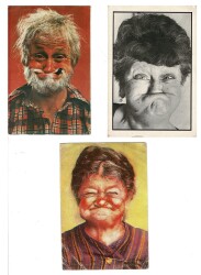 Sevimli Yaşılılar Temalı 3 Adet Kartpostal KRT7831 - Gökçekoleksiyon