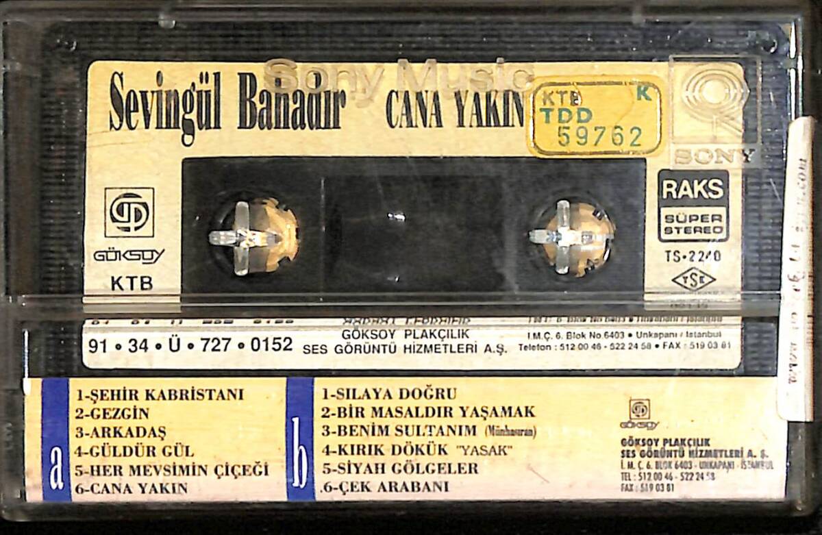 Sevingül Bahadır - Cana Yakın Kaset (Sarı Bandrol - İkinci El) KST27104 - 2