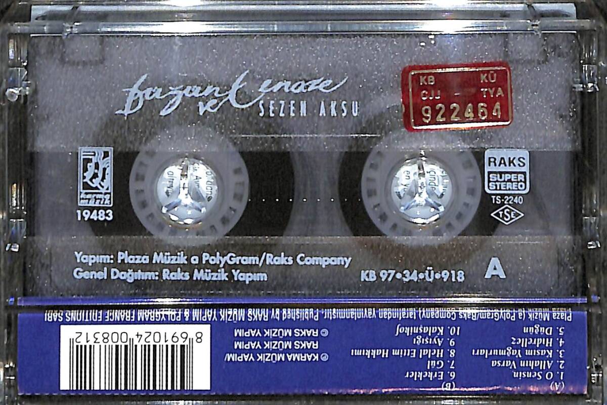 Sezen Aksu - Düğün Ve Cenaze Kaset (İkinci El Kaset) KST26085 - 2