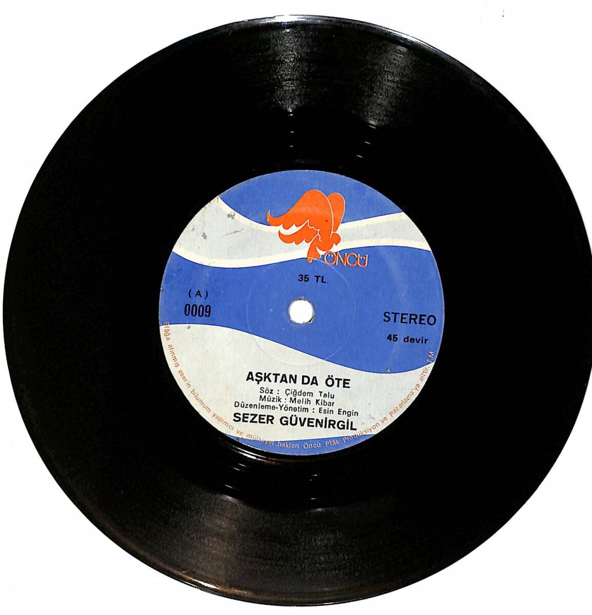 Sezer Güvenirgil - Aşktan da Öte / Yazık Değil mi Plak (10/6.5) PLK25285 - 1