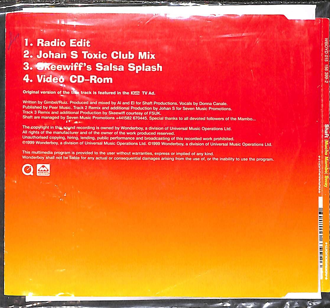 Shaft – (Mucho Mambo) Sway CD (İkinci El) CD5754 - 2