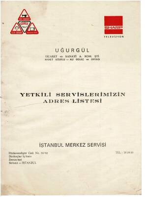 Sharp Yetkili Servis Adres Listesi EFM1277 - 3