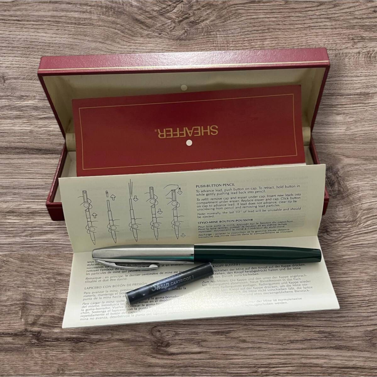 Sheaffer Yarı Krom Dolma Kalem Yeşil AOB6424 - 4