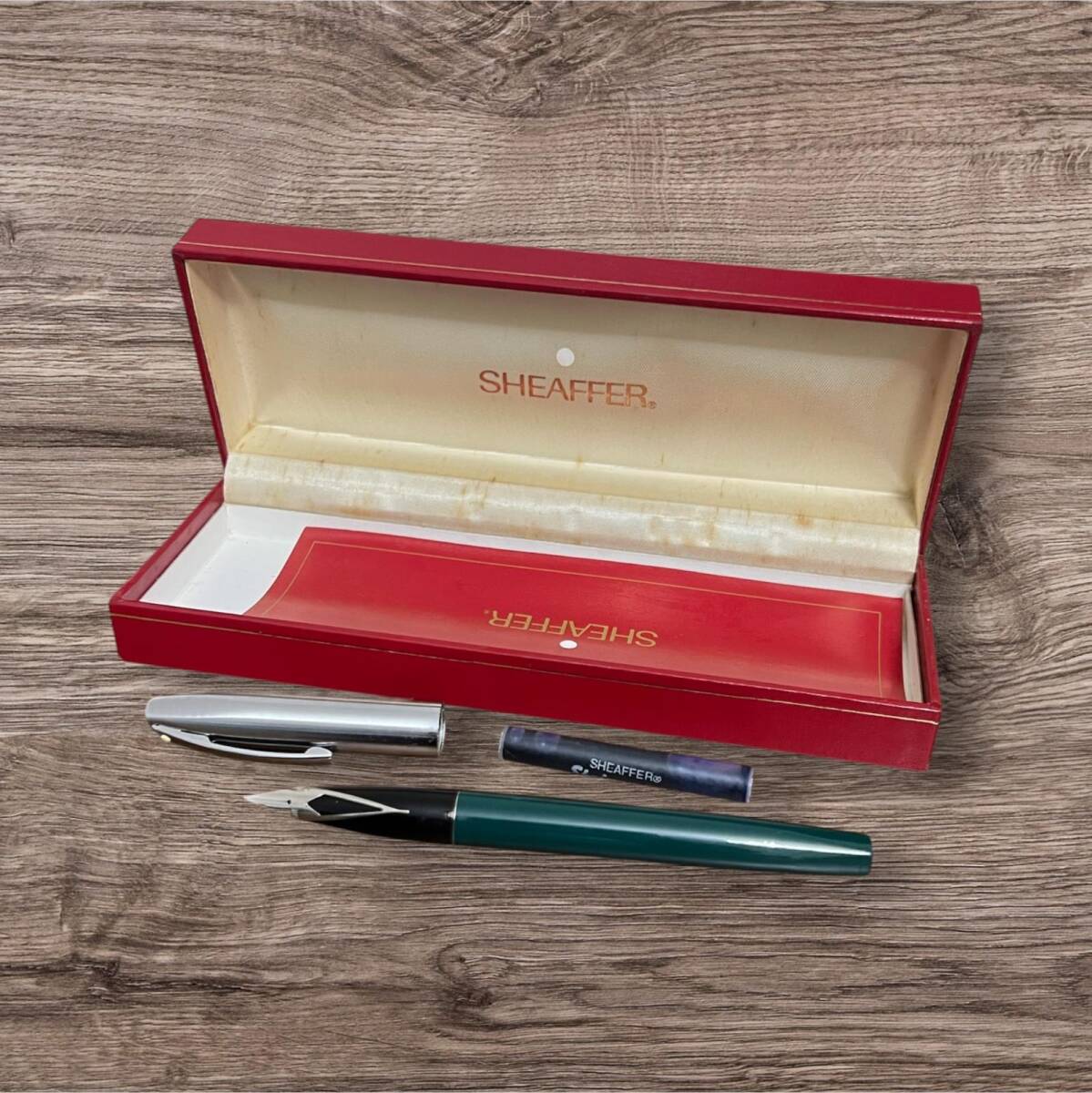 Sheaffer Yarı Krom Dolma Kalem Yeşil AOB6424 - 3