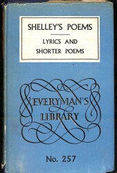 Shelley: Poetical Works VOL I: Lyrics and Shorter Poems (Everyman's Library No. 257) NDR93890 - Gökçekoleksiyon