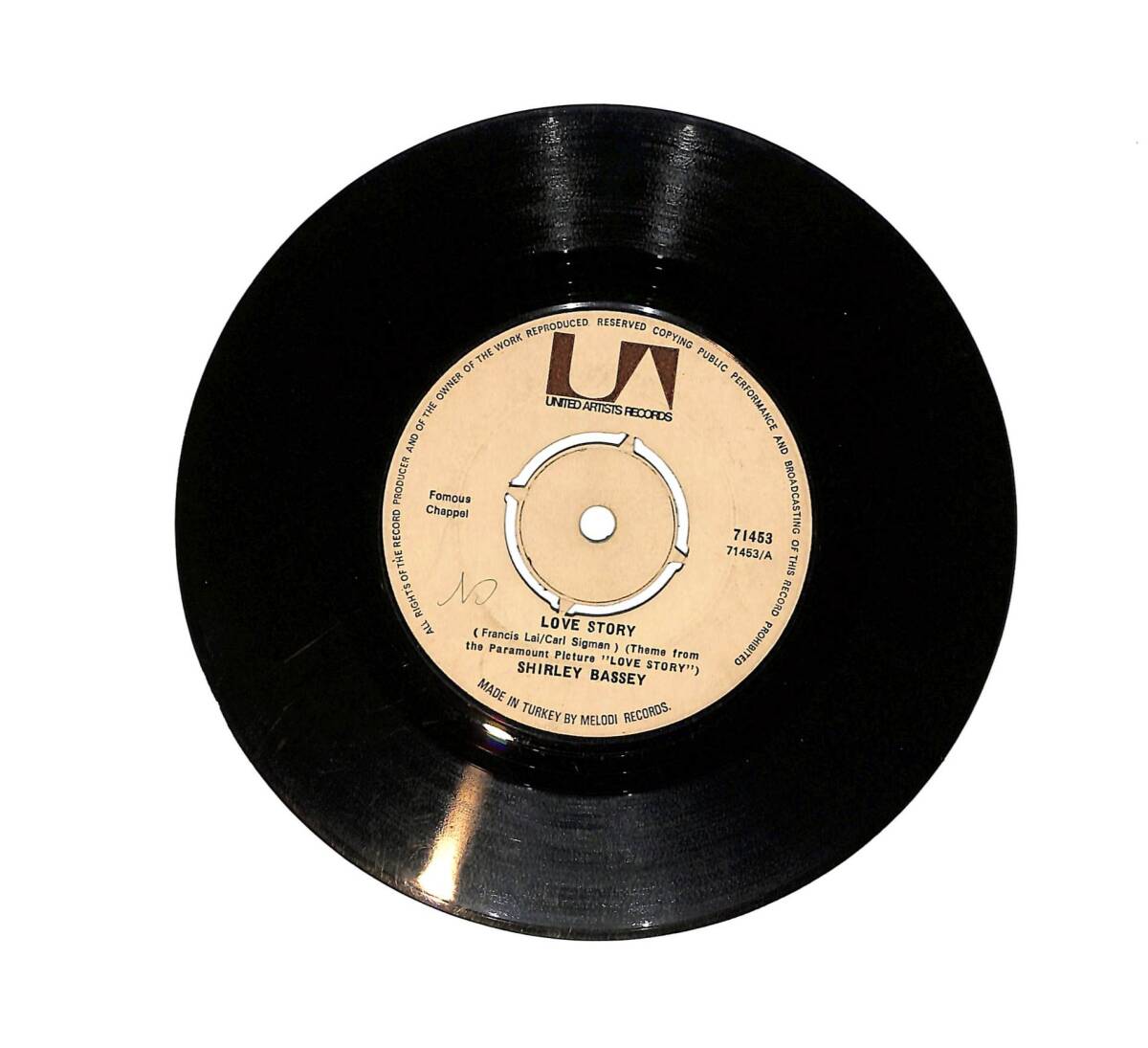 Shirley Bassey - Love Story / For The Love Of Him PLAK (10/7.5) PLK26014 - 1