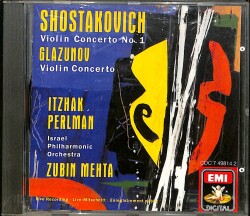 Shostakovich & Glazunov – Violin Concertos – Perlman & Mehta (İkinci El) CD5203 - 1