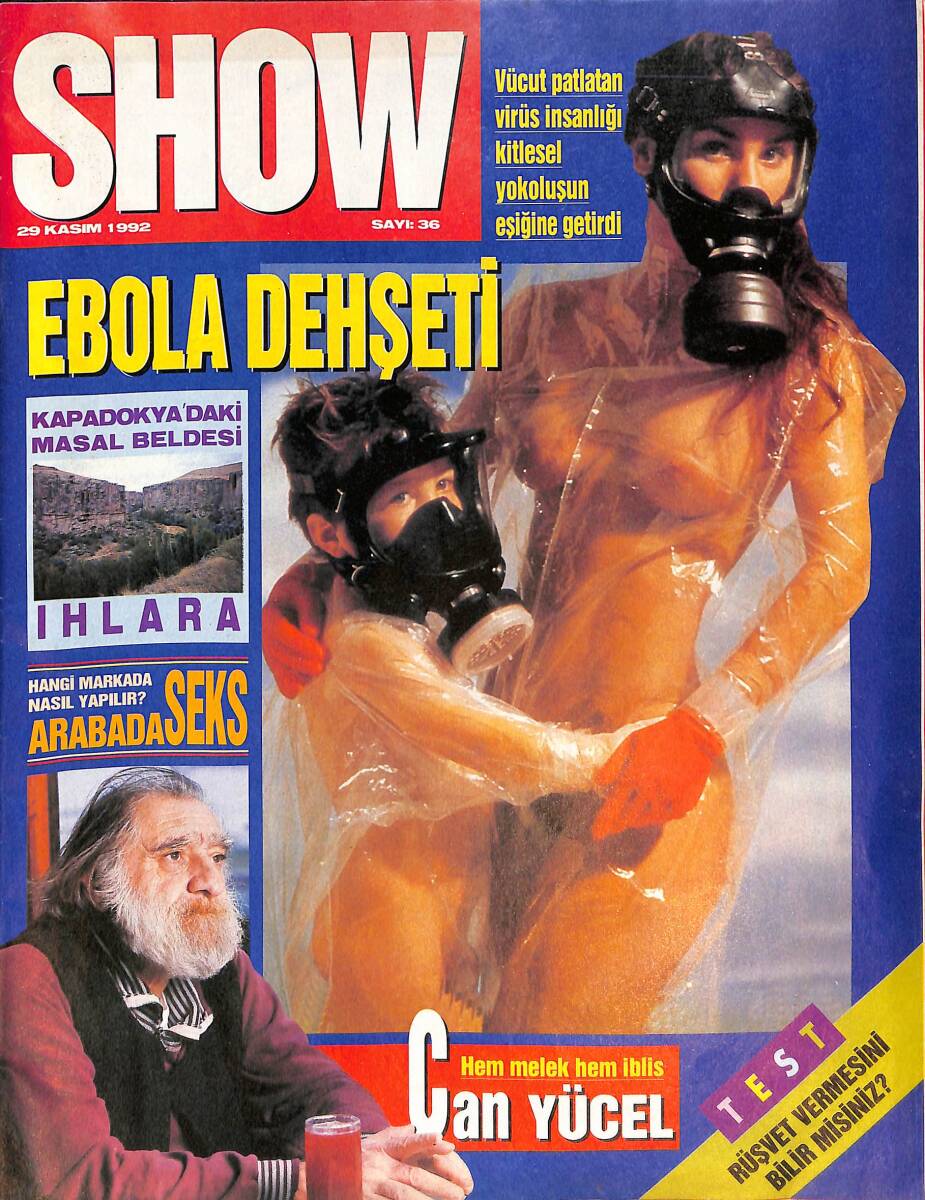 Show Dergisi 29 Kasım 1992 Sayı : 36 - Kapadokya'daki Masal Beldesi - Hem Melek Hem İblis CAN YÜCEL NDR87739 - 1