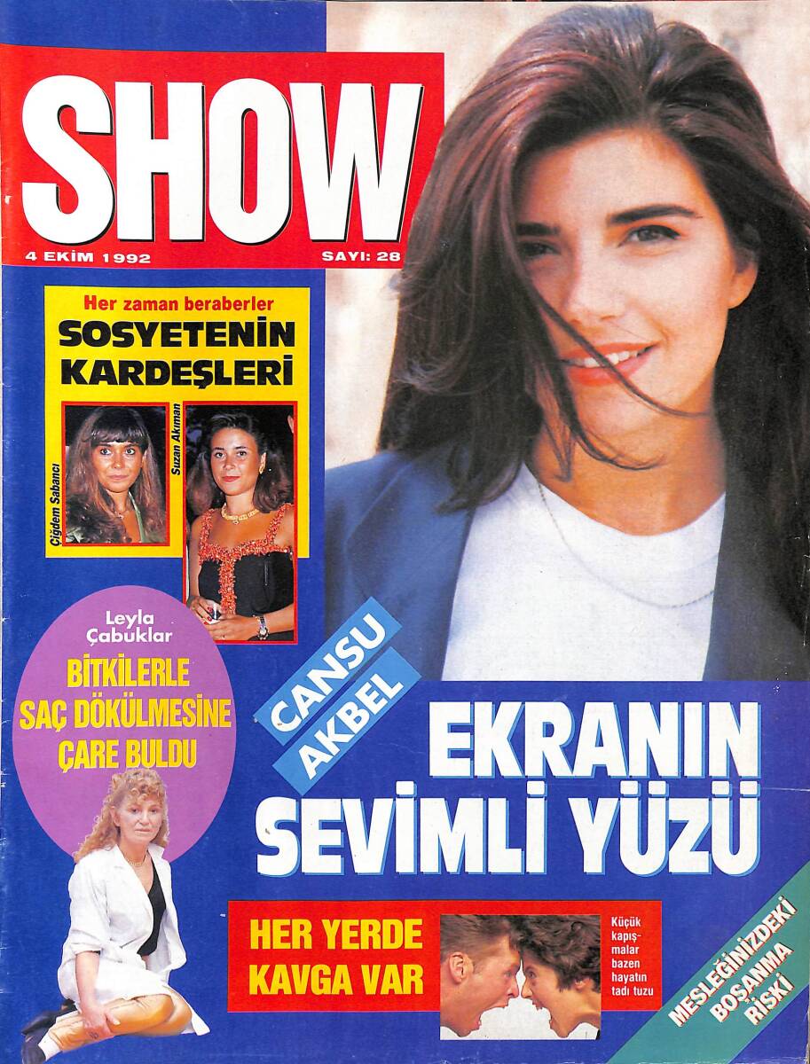 Show Dergisi 4 Ekim 1992 Sayı : 28 - Derya Baykal-Ferhan Şensoy Küçük Kavgalar İlişkiye Renk Katar NDR91023 - 1