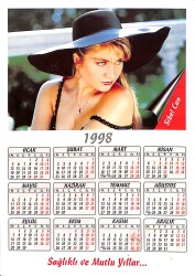 Sibel Can 1998 Takvimli Kartpostal (Küçük Boy) KRT21545 - Gökçekoleksiyon