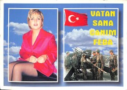 Sibel Can - Askerlik Kartpostal (Küçük Boy) KRT22541 - Gökçekoleksiyon