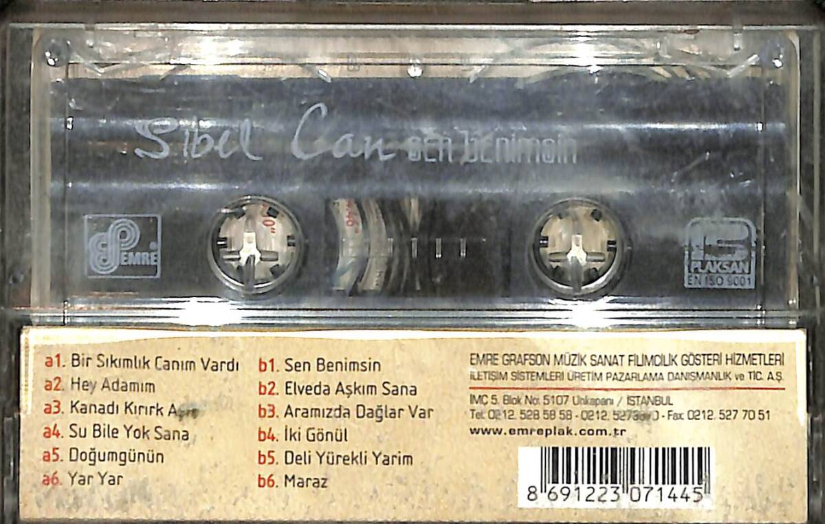 Sibel Can - Sen Benimsin Kaset (İkinci El Kaset) KST29712 - 2