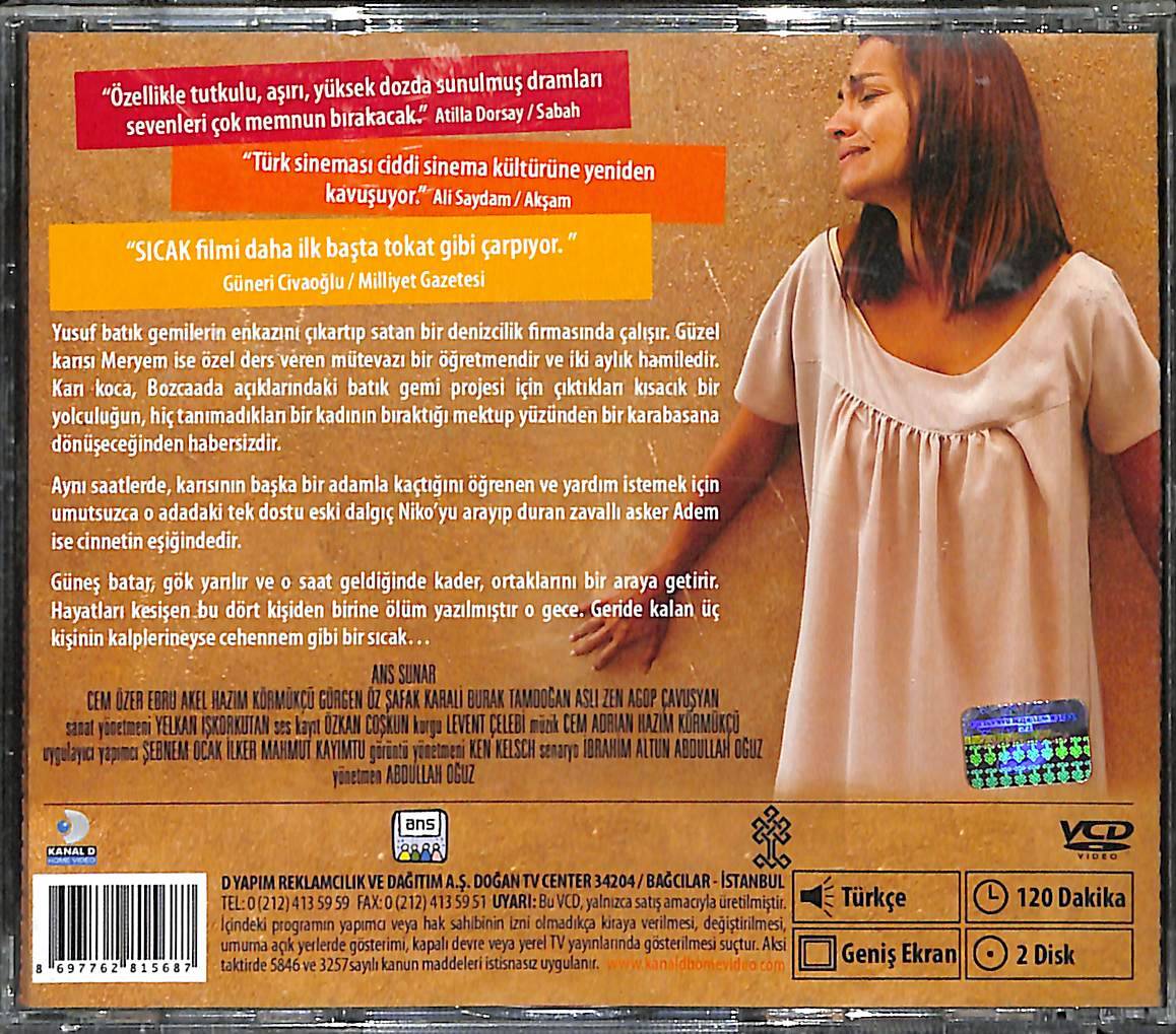 Sıcak (2008) Orjinal VCD Film ' Cem Özer - Ebru Akel ' VCD27967 - 2