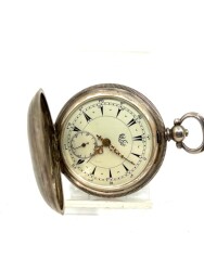 Sıegrist Gümüş Kasa Osmanlı Pazarına Yapılmış Cep Saati SAA318 #34.50 - 2