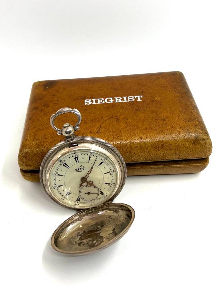 Sıegrist Gümüş Kasa Osmanlı Pazarına Yapılmış Cep Saati SAA318 #34.50 - 8