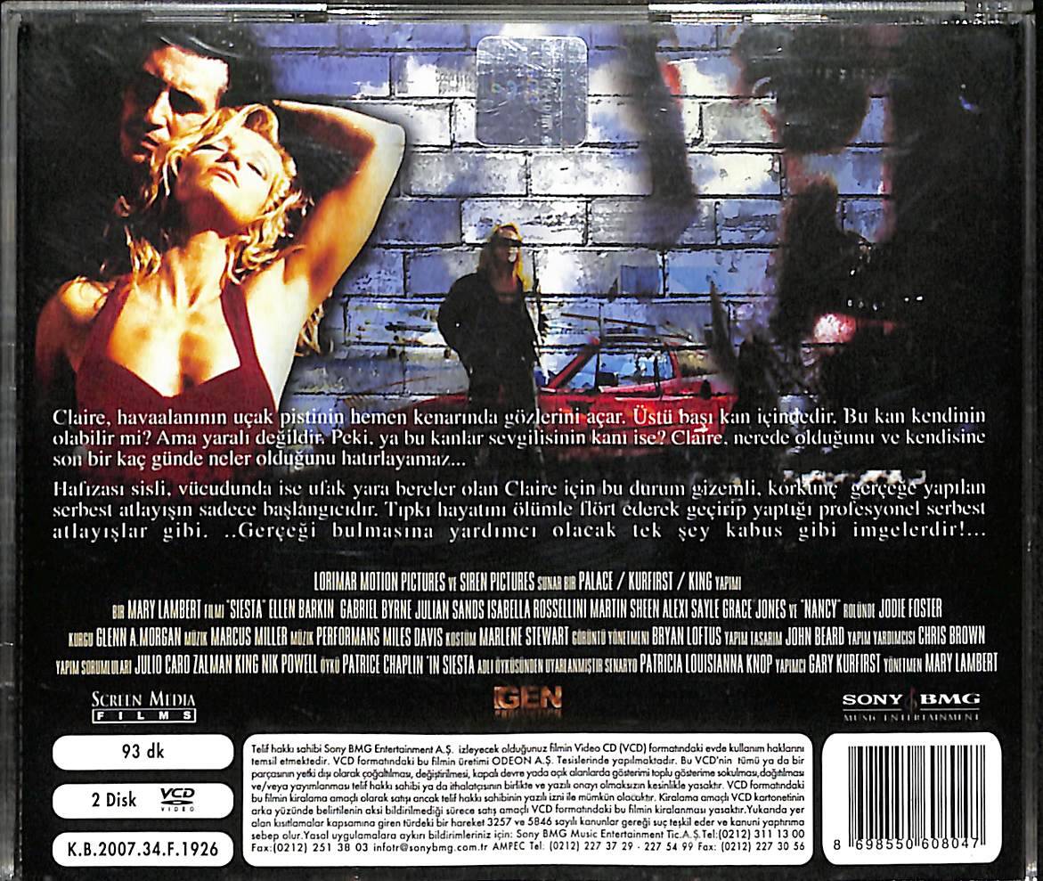 Siesta (1987) Orijinal VCD Film ' Ellen Barkın, Gabrıel Byrne, Julıan Sands, Jodıe Foster ' VCD28242 - 2