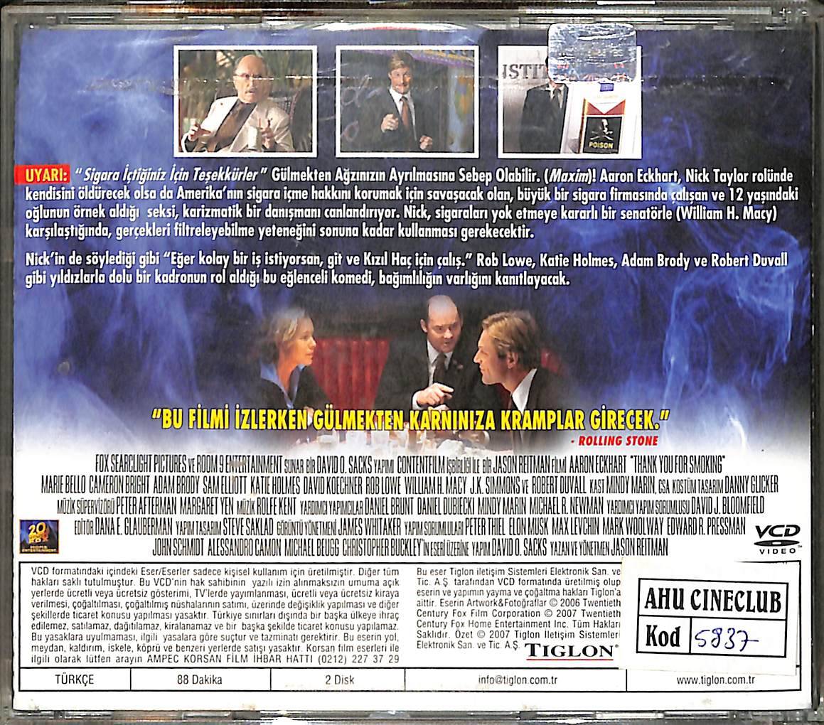Sigara İçtiğiniz İçin Teşekkürler – Thank You for Smoking (2005) Orijinal VCD Film VCD28630 - 2