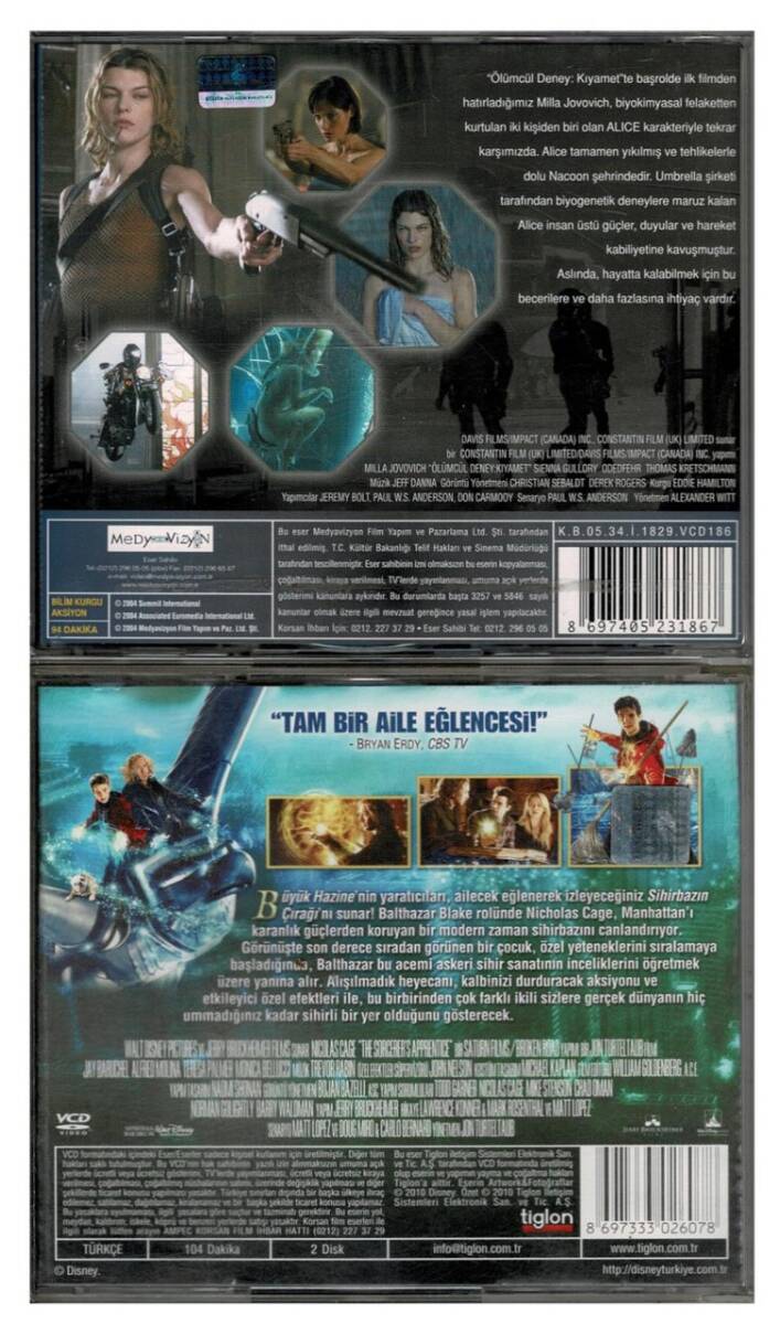 Sihirbazın Çırağı Ölümcül Deney - 2 Adet VCD Film VCD359 - 2