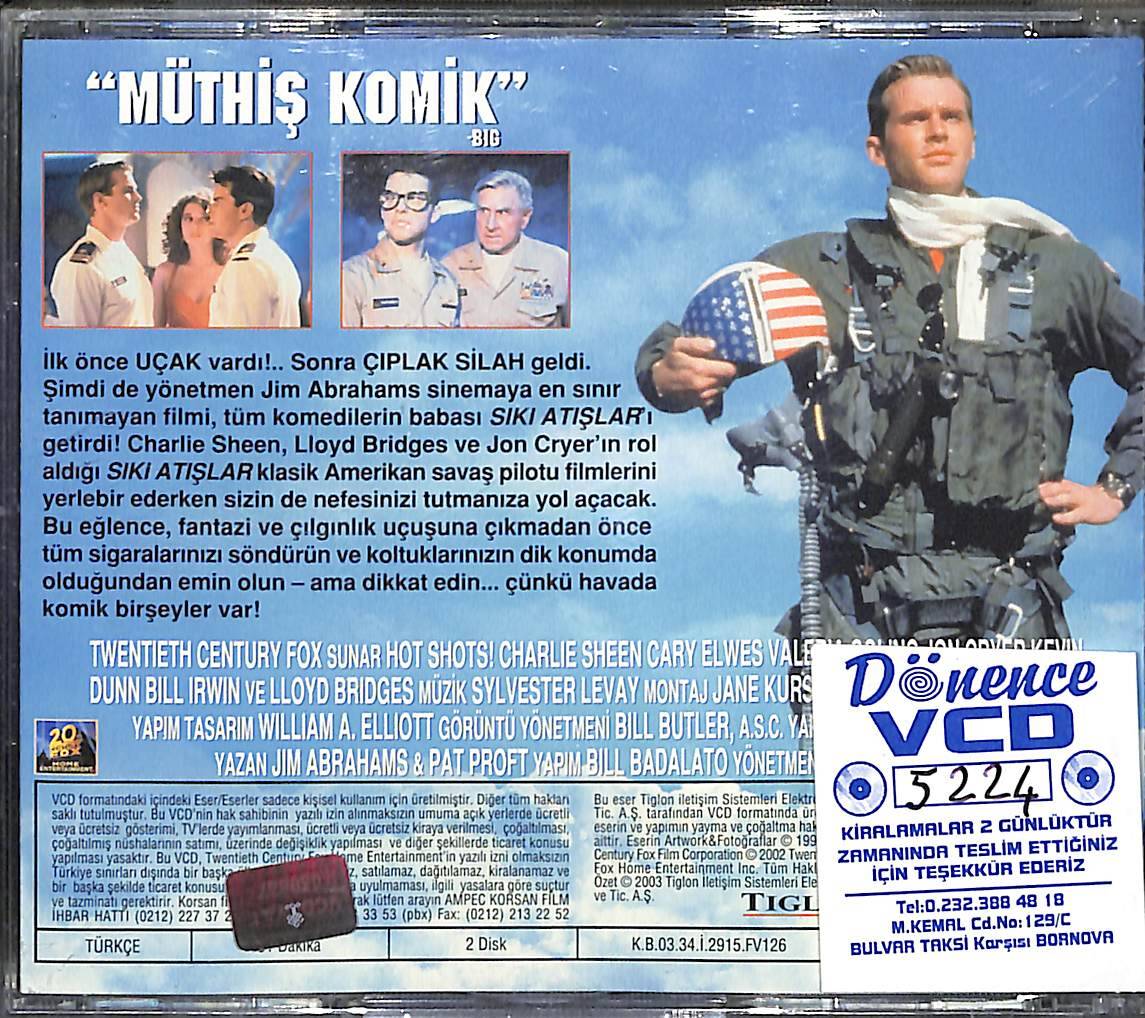 Sıkı Atışlar! - Hot Shots! Orjinal VCD Film ' Charlie Sheen, Carey Elwes, Valerıa Golına ' VCD28021 - 2