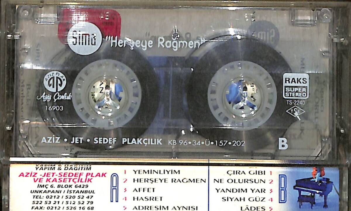 Sima - Her Şeye Rağmen Kaset (İkinci El) KST26839 - 2