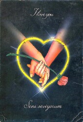 Simli Aşk Temalı Kartpostal KRT18433 - Gökçekoleksiyon