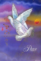 Simli Barış Temalı Kartpostal (Küçük Boy) KRT21587 - Gökçekoleksiyon