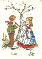 Simli Çocuklar Kartpostal KRT18294 - Gökçekoleksiyon