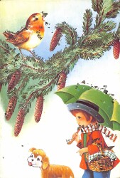 Simli Doğa Ve Çocuk Temalı Kartpostal KRT18664 - Gökçekoleksiyon