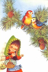 Simli Doğa Ve Çocuk Temalı Kartpostal KRT18665 - Gökçekoleksiyon