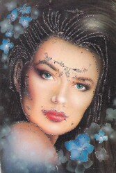 Simli Kadın Portesi Kartpostal KRT13478 - Gökçekoleksiyon