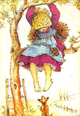 Simli Kedi Ve Kız Kartpostal - glittery postcard KRT17904 - 1