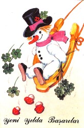 Yılbaşı Temalı Kartpostal KRT20995 - Gökçekoleksiyon