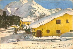 Simli Kış Temalı Kartpostal (Küçük Boy) KRT22928 - Gökçekoleksiyon