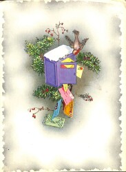 Simli Kuş Ve Posta Kutusu Kartpostal KRT12746 - Gökçekoleksiyon