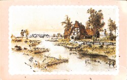 Simli Manzara Temalı Kartpostal (Küçük Boy) KRT22906 - Gökçekoleksiyon