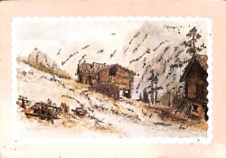 Simli Manzara Temalı Kartpostal (Küçük Boy) KRT22907 - Gökçekoleksiyon