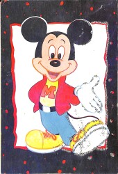 Simli Mickey Mouse Kartpostal (Küçük Boy) KRT21389 - Gökçekoleksiyon