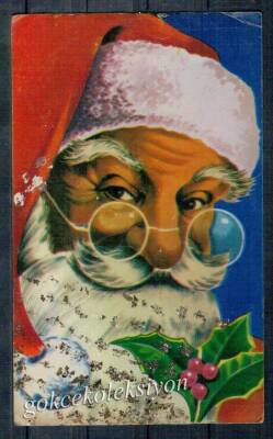 Simli Noel Baba Kartpostal KRT2520 - 1