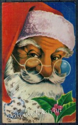 Simli Noel Baba Kartpostal KRT2542 - Gökçekoleksiyon