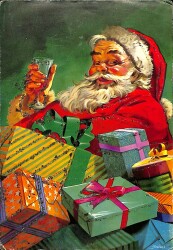 Simli Noel Yılbaşı Kartpostal KRT18066 - Gökçekoleksiyon