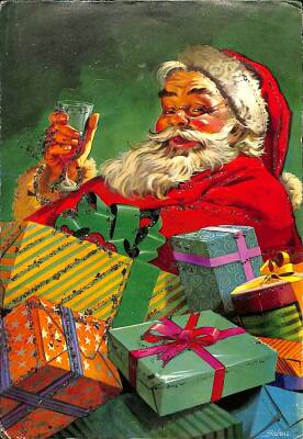 Simli Noel Yılbaşı Kartpostal KRT18066 - 1