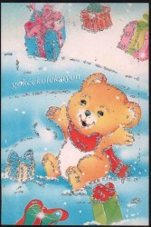 Simli Sevimli Ayıcık Kartpostalı KRT4484 - Gökçekoleksiyon