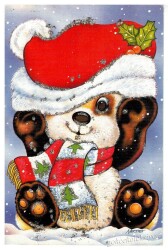 Simli Sevimli Köpek Kartpostalı KRT4461 - Gökçekoleksiyon